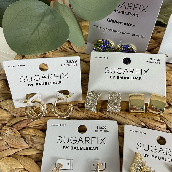 Sugarfix by Baublebar Earrings Bundle 10 Total Hearts Pearls Butterflies New - Picture 4 of 10